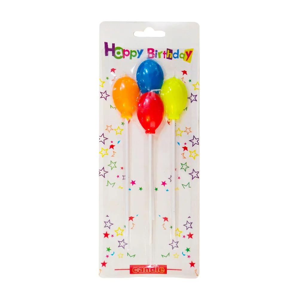 شموع عيد ميلاد على شكل بالونات(عدد4)