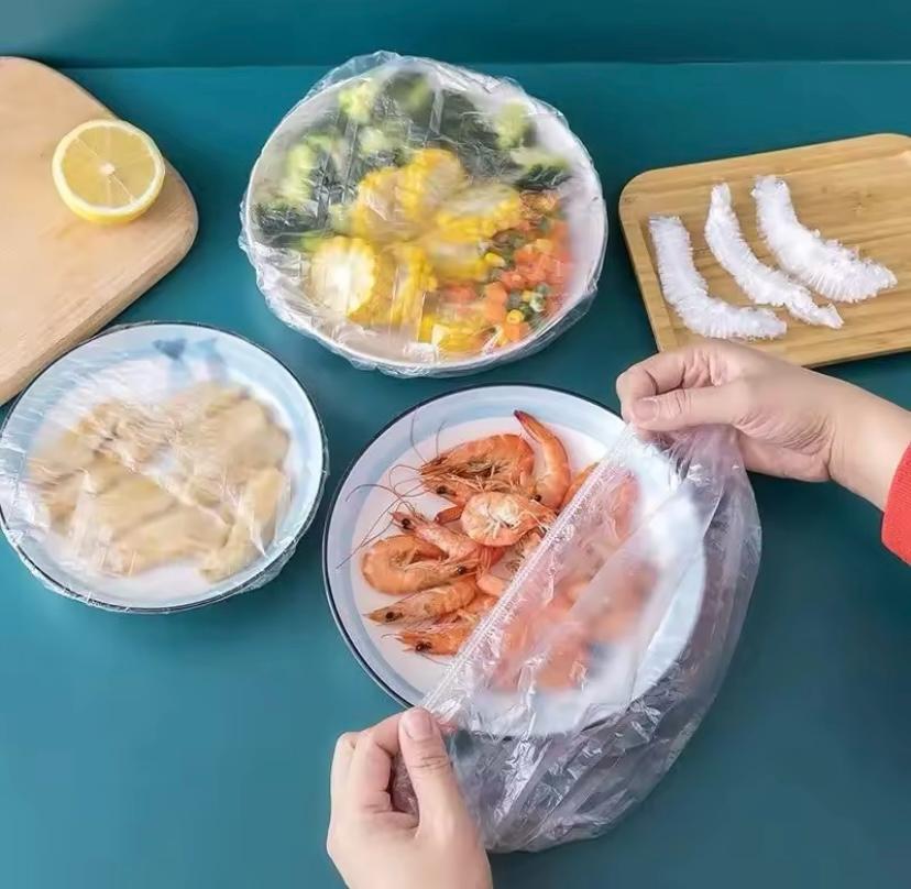 (عبوة 250 غطاء) اغطية بلاستيك مرنة للأطباق