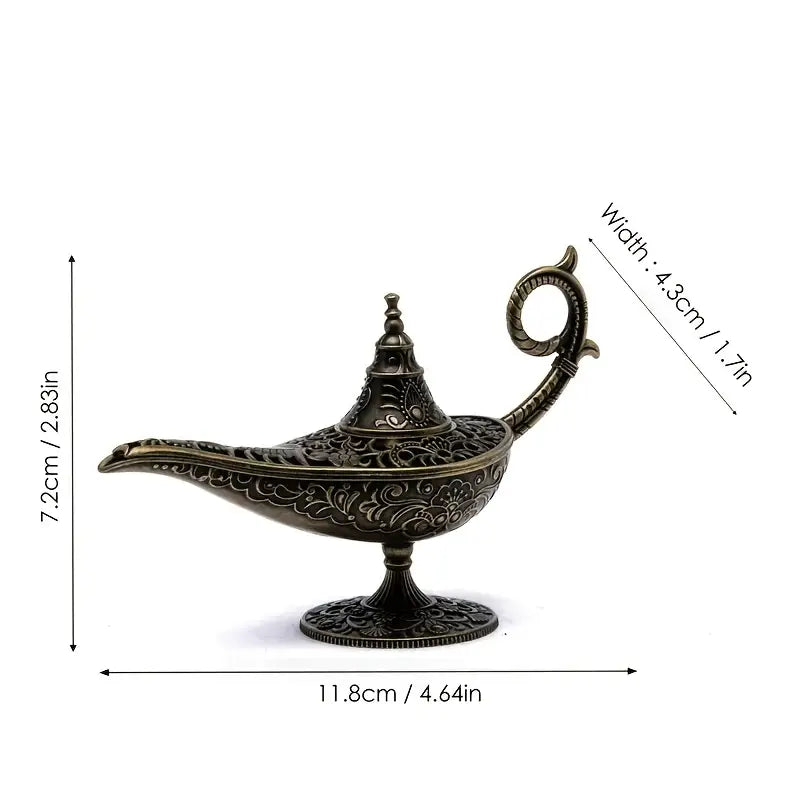 مبخرة معدنية بشكل مصباح علاء الدين -حجم صغير