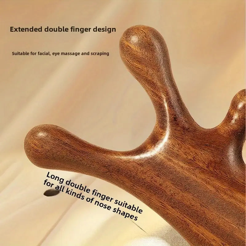 مشط مساج متعدد الاستخدامات لنقاط الميريديان – أداة 4 في 1 لفروة الرأس والعيون والوجه