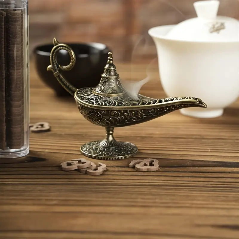 مبخرة معدنية بشكل مصباح علاء الدين -حجم صغير