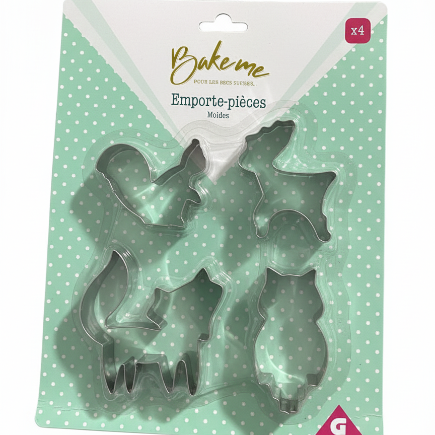 قوالب ستانلس ستيل لتشكيل الكوكيز -اشكال حيوانات مرحه (عدد4)