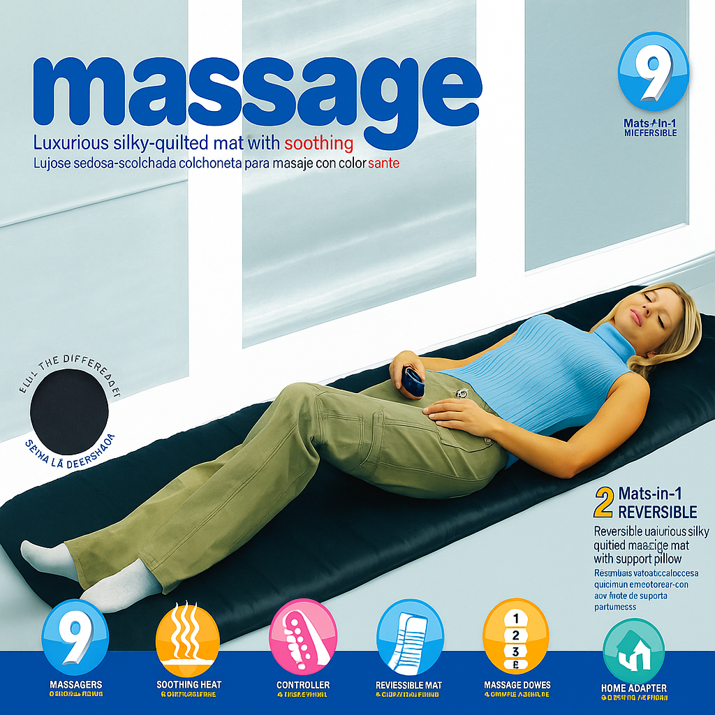 فرشة مساج كاملة مع حرارة وريموت