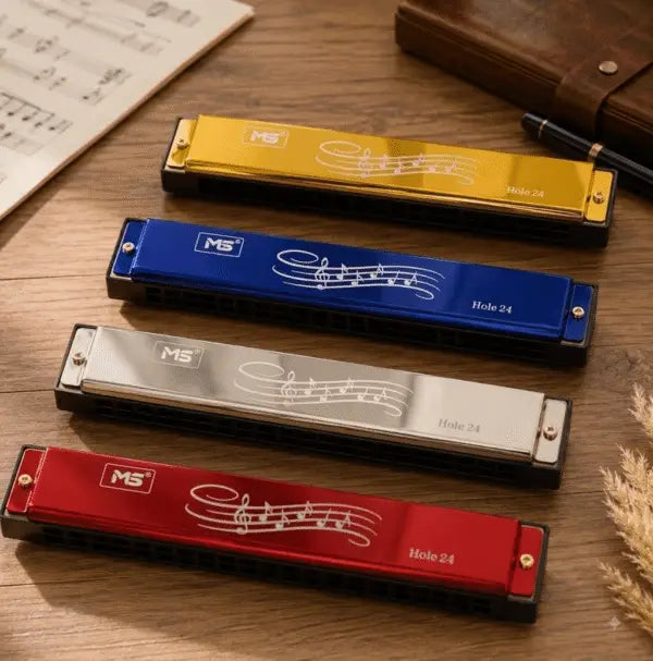 هارمونيكا 24 فتحة احترافية– آلة موسيقية للفم