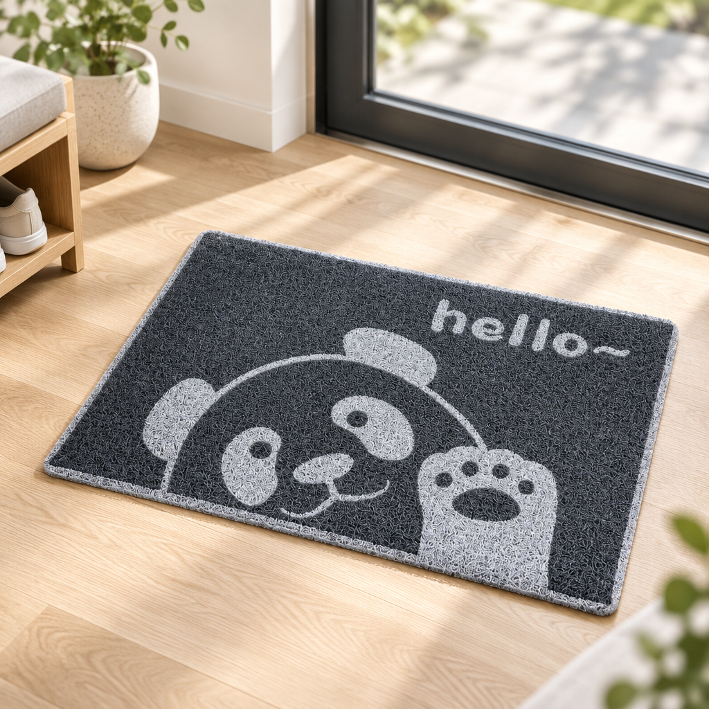دعاسة باب PVC ضد الانزلاق بتصميم كرتوني لطيف – Hello