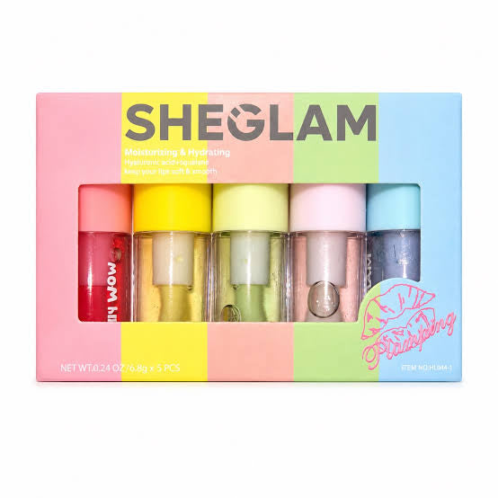 مجموعة زيوت العناية وترطيب الشفاه SHEGLAM – 5 نكهات