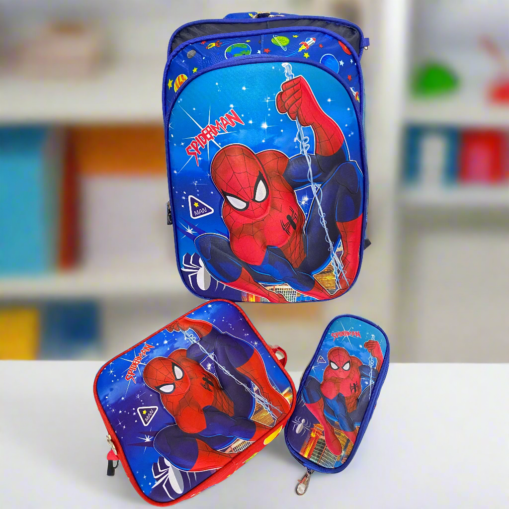 شنتة مدرسية سبايدر مان بارز ٣ قطع