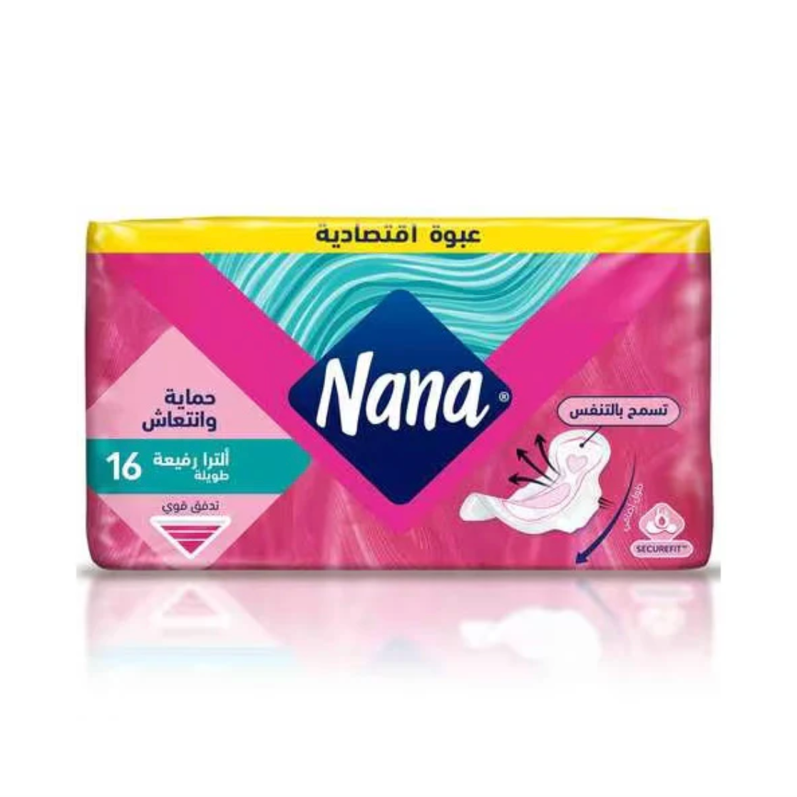 فوط نانا نسائية ماكسي سميكة طويلة (Nana Maxi Thick Long) – 16 فوطة