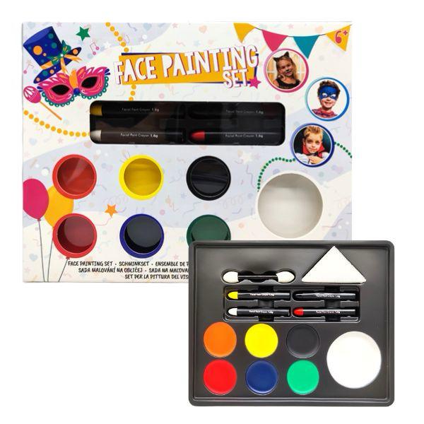 مجموعة الوان ودوات الرسم على الوجه للاطفال (Face painting)