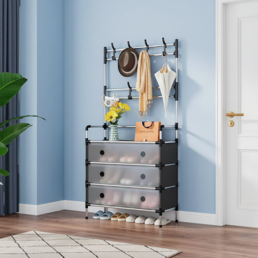 خزانة أحذية ورف تعليق