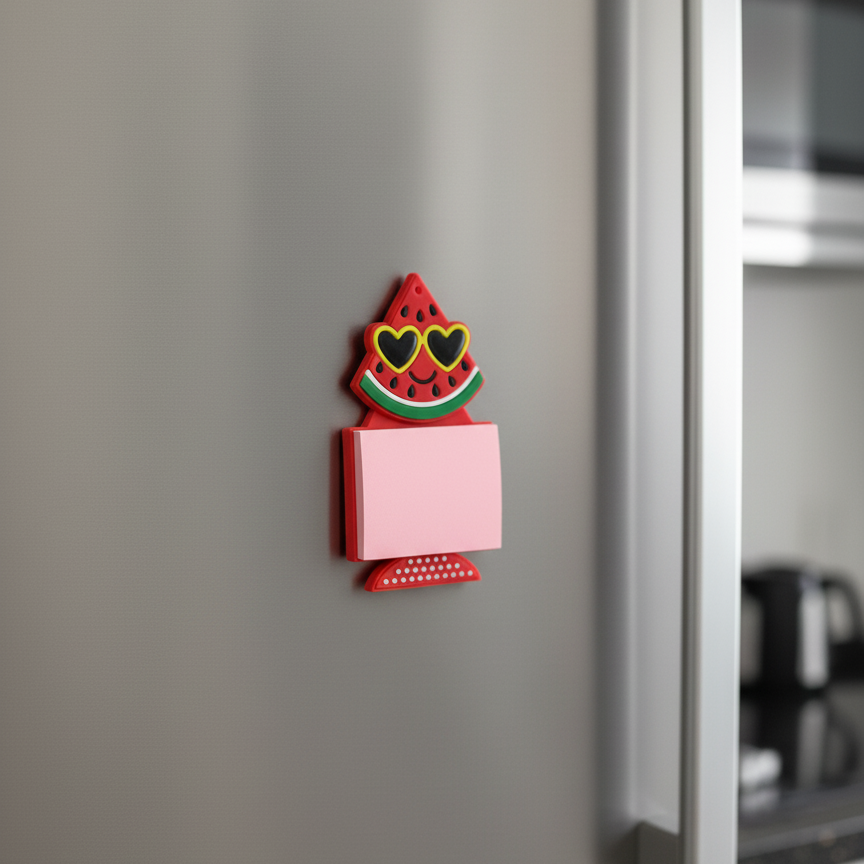 مغناطيس ثلاجة مع ستيكي نوت اشكال كرتونيه - عدد ١