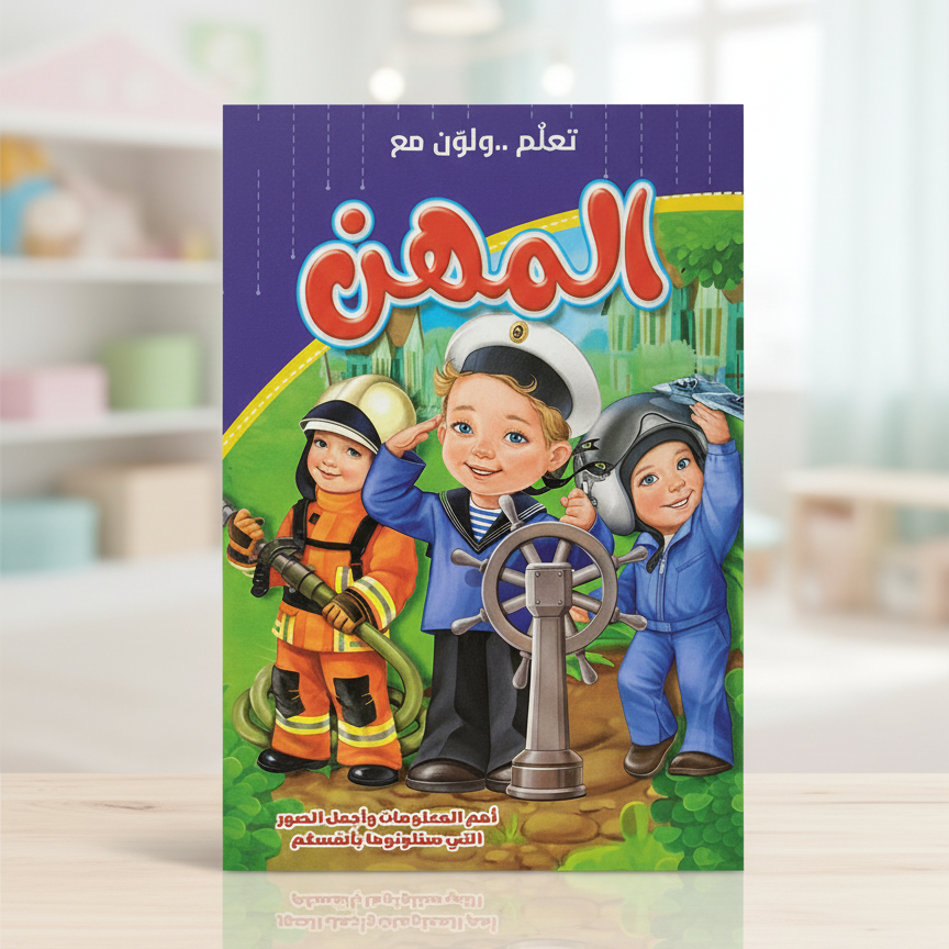 كتاب "تعلّم ولوّن مع المهن" – رحلة استكشافية للأطفال