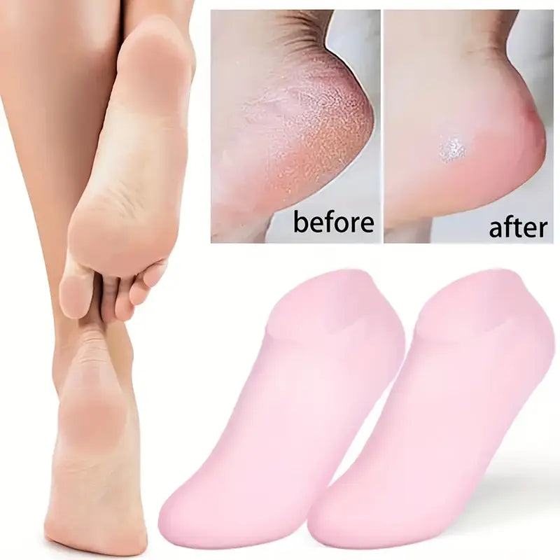 جرابات سيليكون مرطب للقدم – علاج جفاف وكعب ناعم