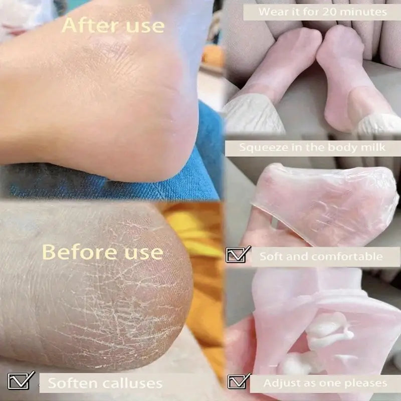 جرابات سيليكون مرطب للقدم – علاج جفاف وكعب ناعم