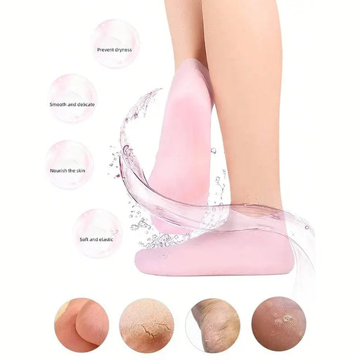 جرابات سيليكون مرطب للقدم – علاج جفاف وكعب ناعم