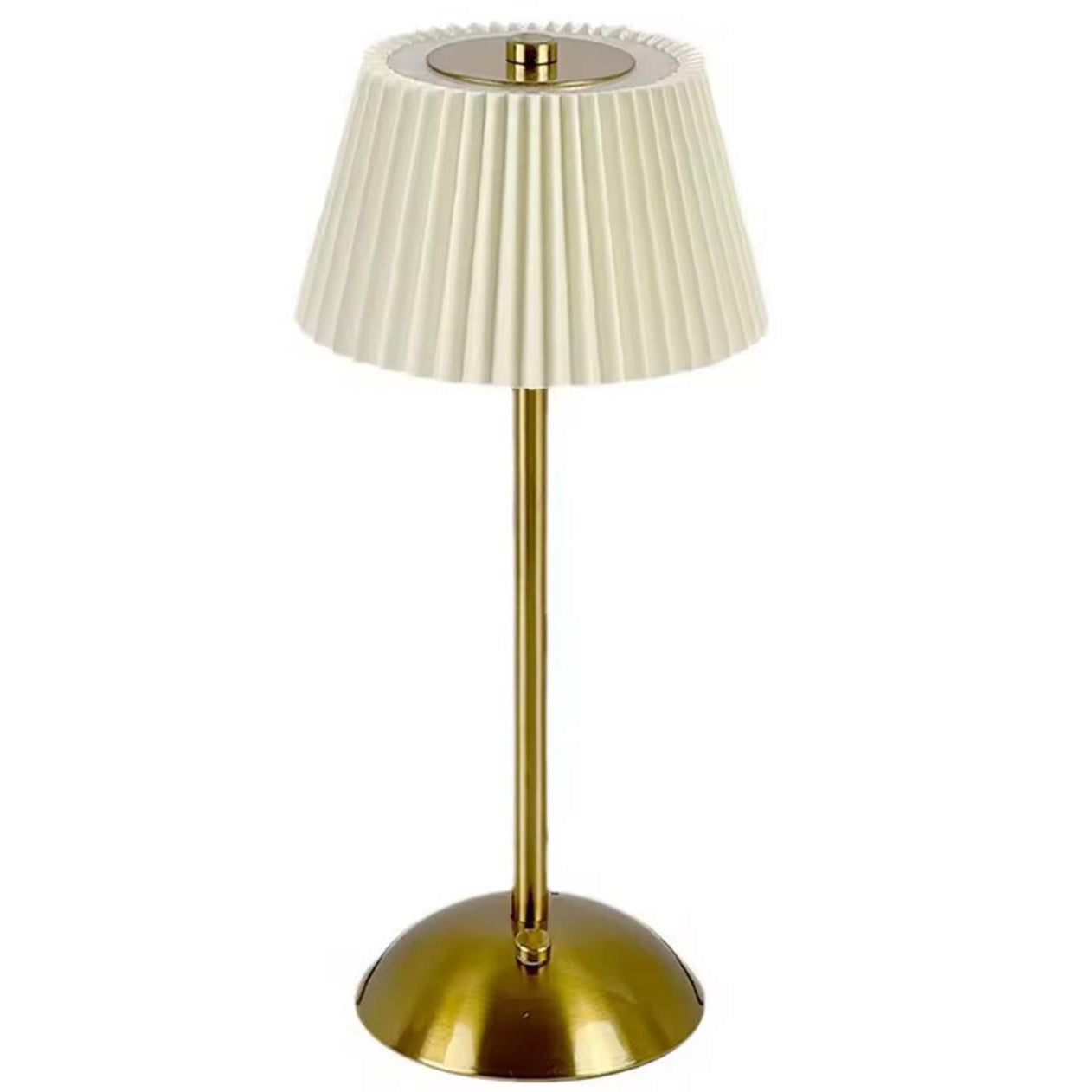 تيبل لامب قابل للشحن بتصميم "البلسيه" (Pleated) وميزة اللمس