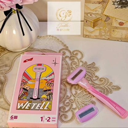 شفرة حلاقة نسائية WETELL مع رؤوس تبديل