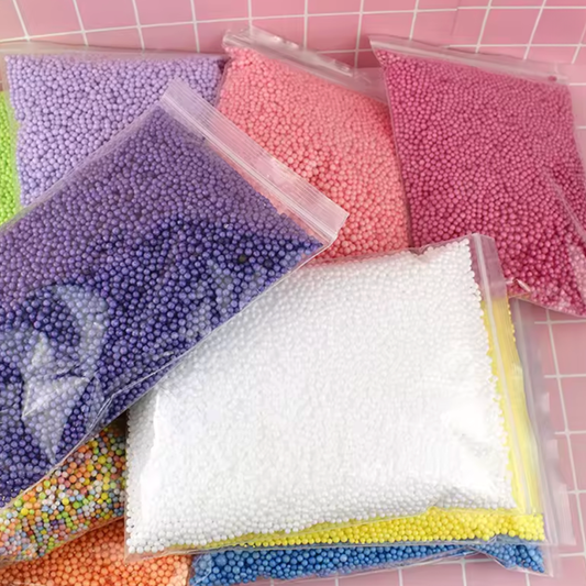 خرز فوم مايكرو للسلايم وتغليف الهدايا والاشغال اليدويه - كيس واحد