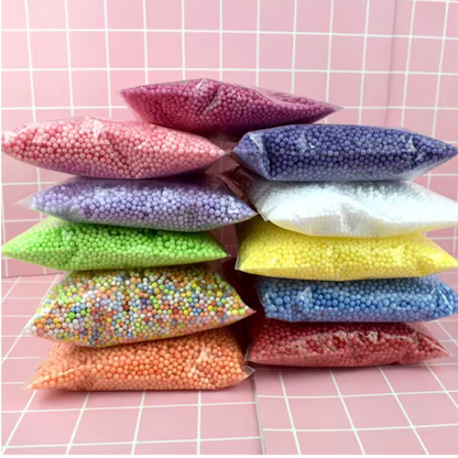 خرز فوم مايكرو للسلايم وتغليف الهدايا والاشغال اليدويه - كيس واحد