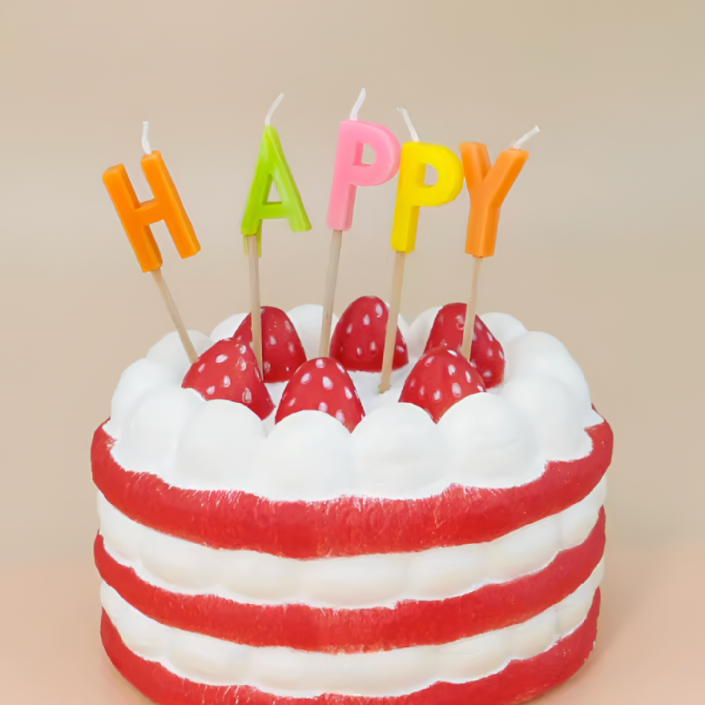 مجموعة شموع "HAPPY BIRTHDAY" الملونة لتزيين الكيك