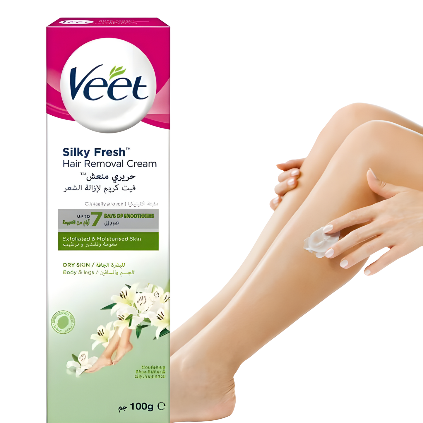 كريم إزالة الشعر Veet Silky Fresh للبشرة الجافة – 100 جم