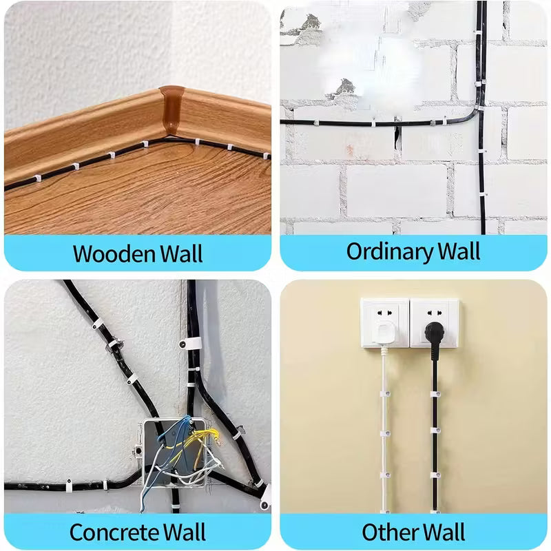 مشابك تثبيت الاسلاك على الحائط بمسامير فولاذية