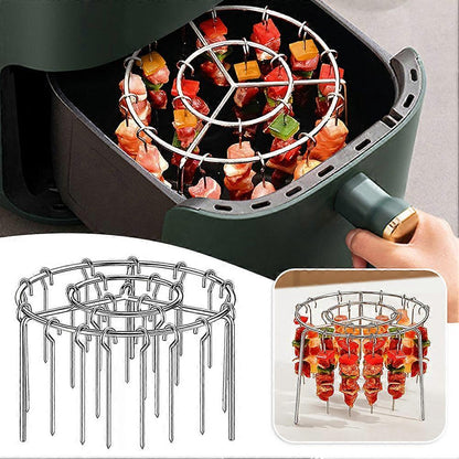 ستاند أسياخ ستانلس ستيل للقلاية الهوائية والشواية