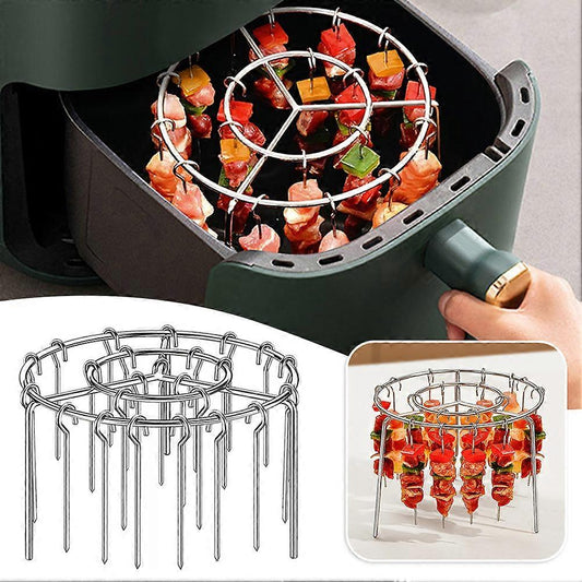 ستاند أسياخ ستانلس ستيل للقلاية الهوائية والشواية