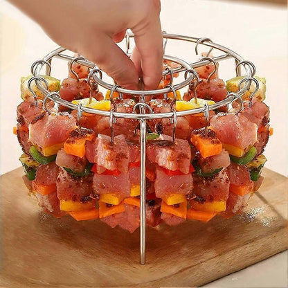 ستاند أسياخ ستانلس ستيل للقلاية الهوائية والشواية