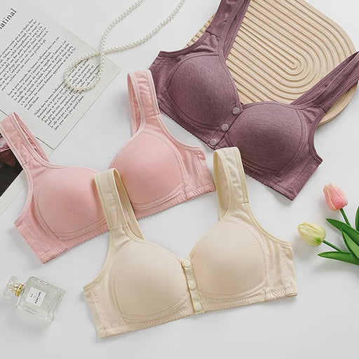 برا قطن مريحة بإغلاق أمامي