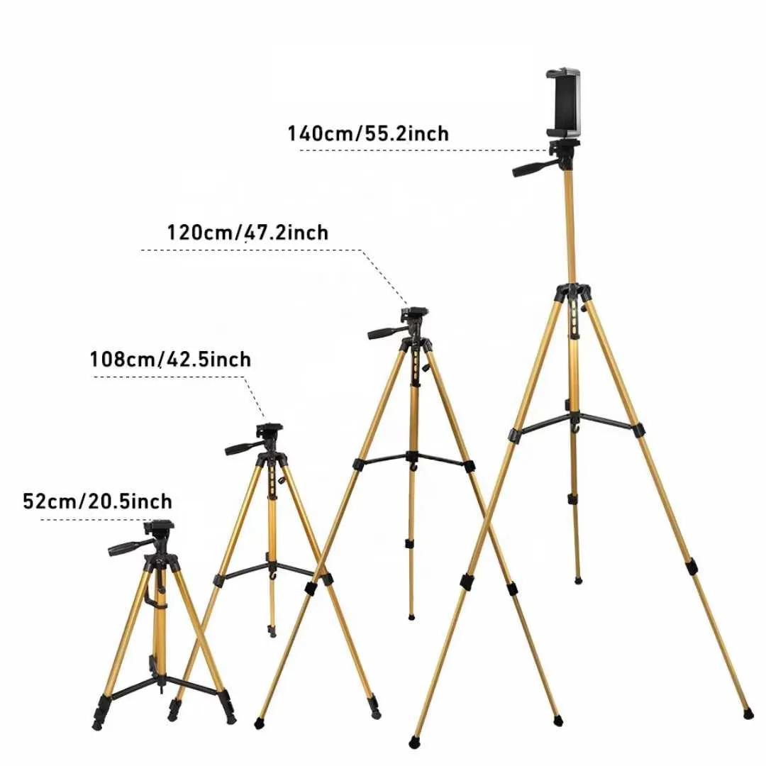 ارتفاع 130 cm - ترايبود محمول من الألومنيوم للكاميرات والهواتف
