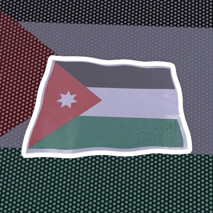 ستيكر علم الأردن (سي ثرو) للسيارات
