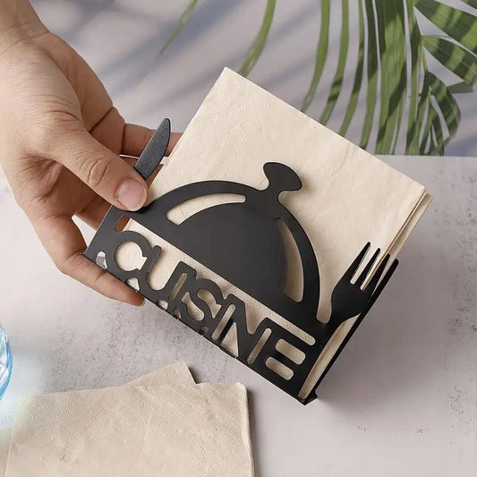 حامل مناديل معدني بتصميم المطبخ