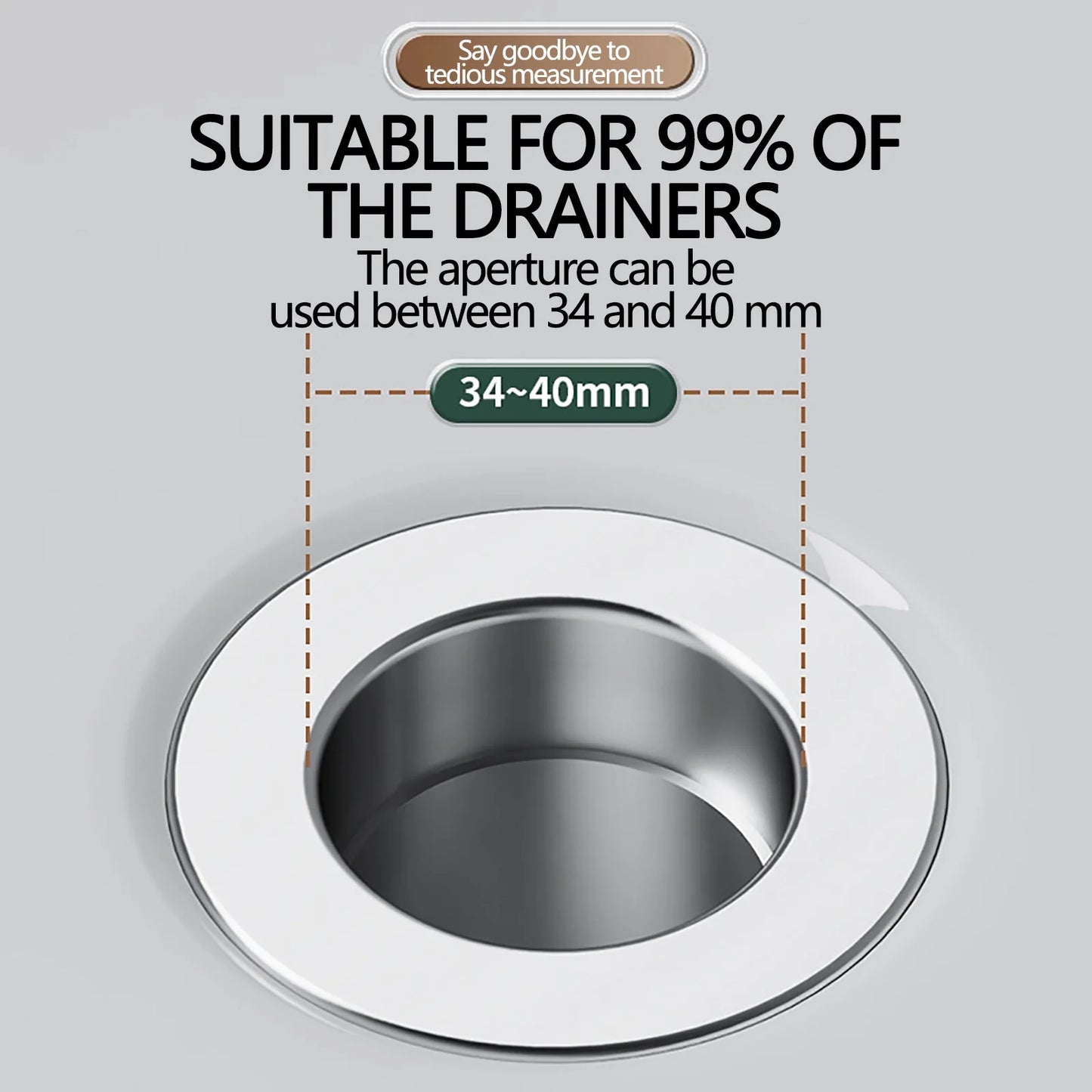 سدادة مغسلة ذكية مع فلتر شبك ستانلس