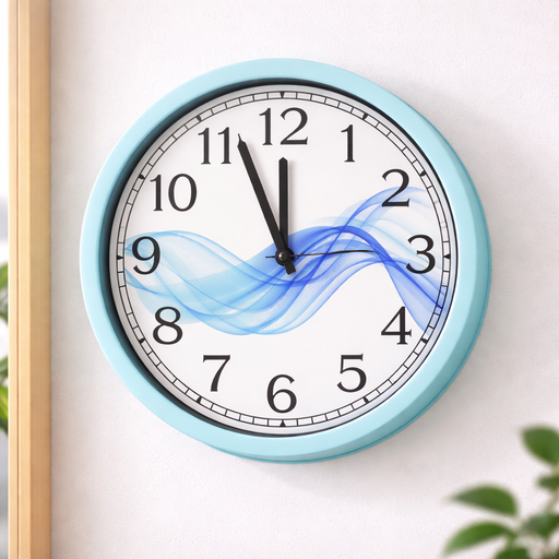 ساعة حائط دائرية بتصميم عصري19 سم