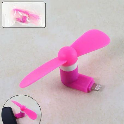 مروحة ميني USB للموبايل – Micro USB و Lightning