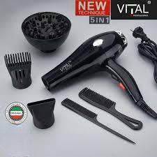 سشوار شعر احترافي 5×1 – VITAL (قوة 1845 واط)