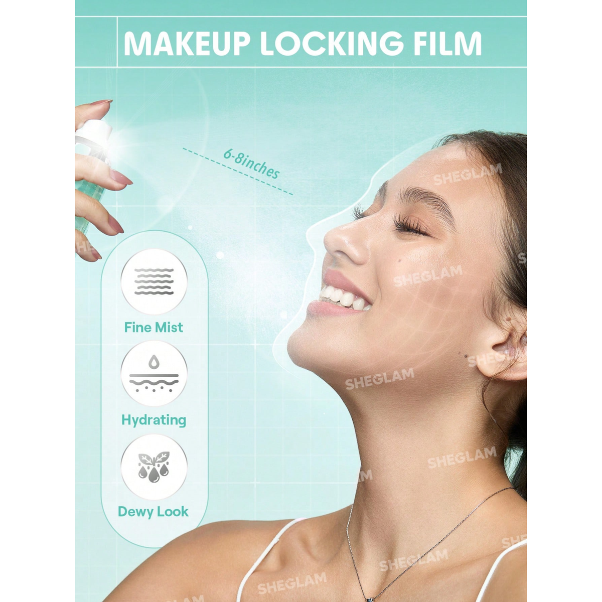 بخاخ المرطب والمثبت للمكياج SHEGLAM Good Grip Hydrating Prime & Set Spray