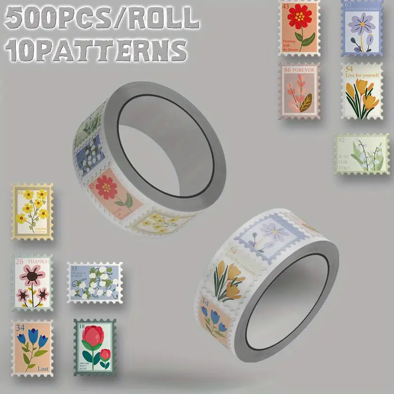 رول استيكرات زهور – 500 ستيكر