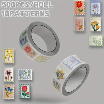رول استيكرات زهور – 500 ستيكر