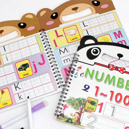 "اكتب وامسح" الأرقام الإنجليزية 1-100