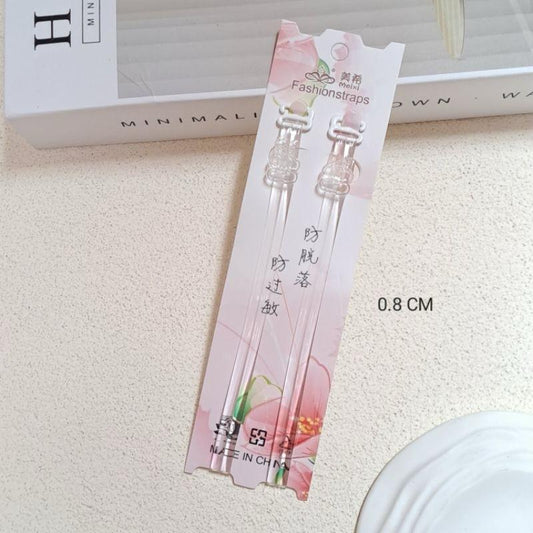 زوج اربطة حمالة صدر سيليكون شفافة