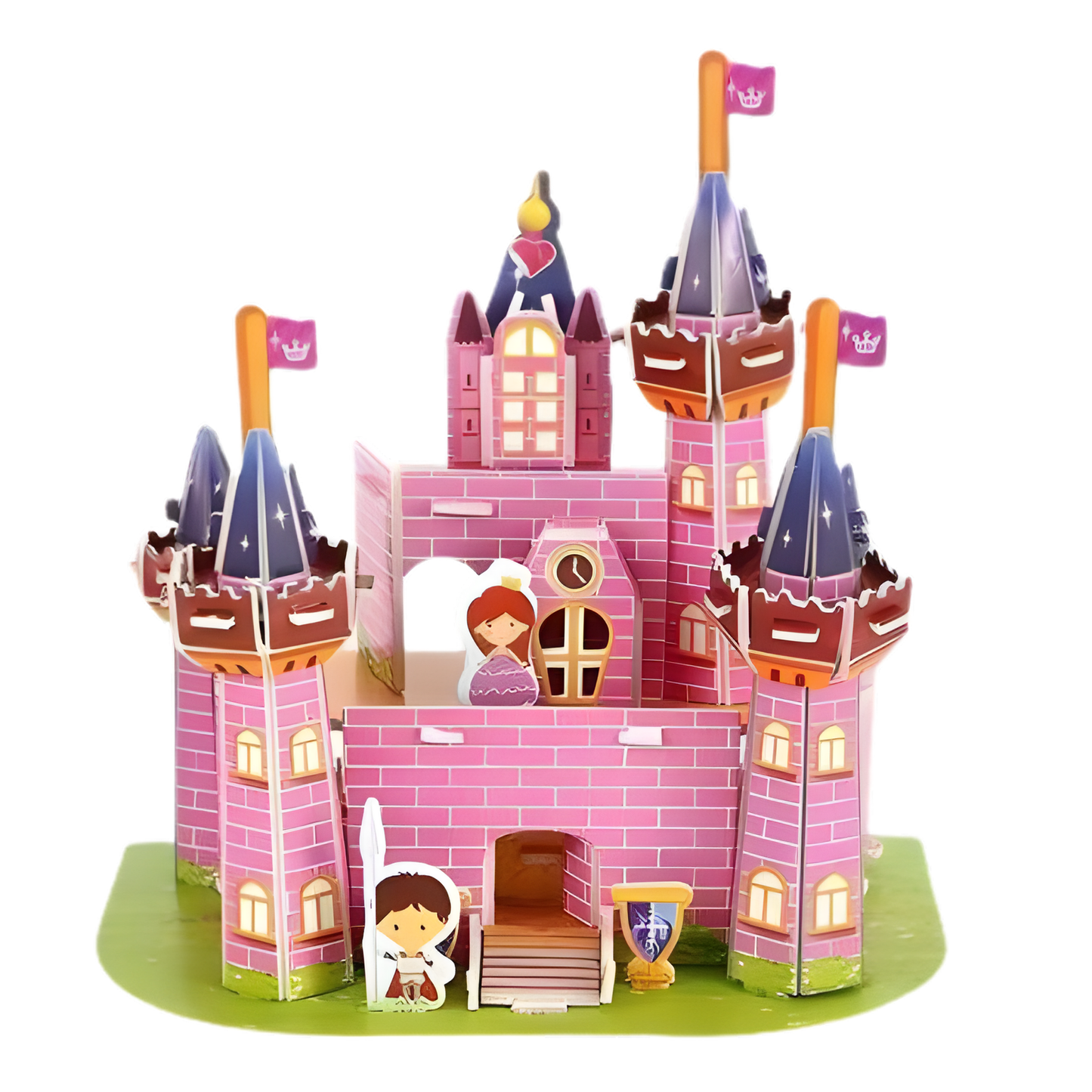 مجموعة بناء قصر الأميرات ثلاثي الأبعاد (3D Pink Castle Puzzle)