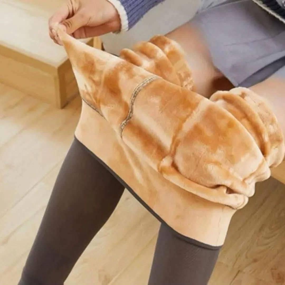 كولون نسائي حراري مبطن ببطانة صوفية دافئة بمظهر شبكي شفاف