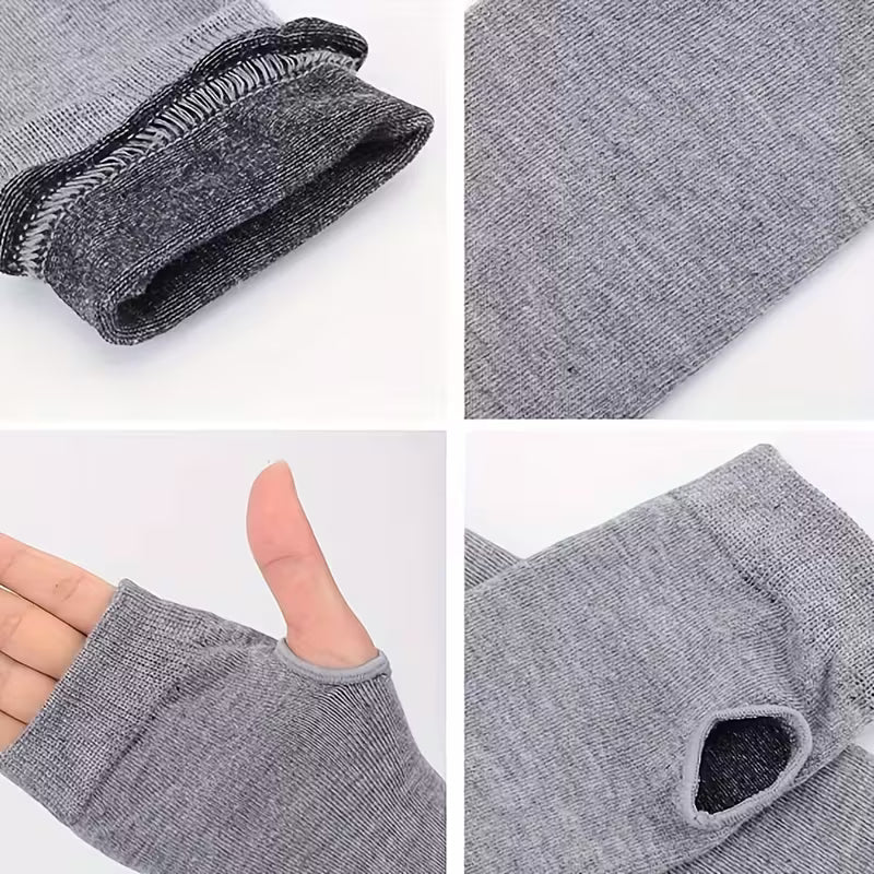 كفّوف طويلة بدون أصابع – ناعمة ودافيه مع فتحة للإبهام