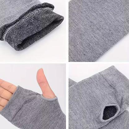 كفّوف طويلة بدون أصابع – ناعمة ودافيه مع فتحة للإبهام