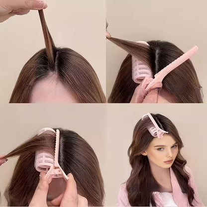 لفّافات شعر بدون حرارة لزيادة الحجم – قطعتان لرفع الجذور