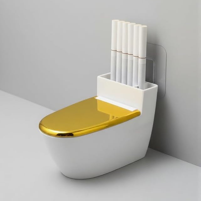 مكتة بتصميم مرح على شكل مرحاض