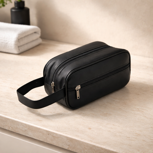 حقيبة يد جلدية صغيرة (حقيبة مستلزمات شخصية)