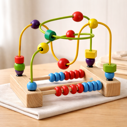 لعبة عدّاد الخرز الخشبية التعليمية (Puzzle Abacus)